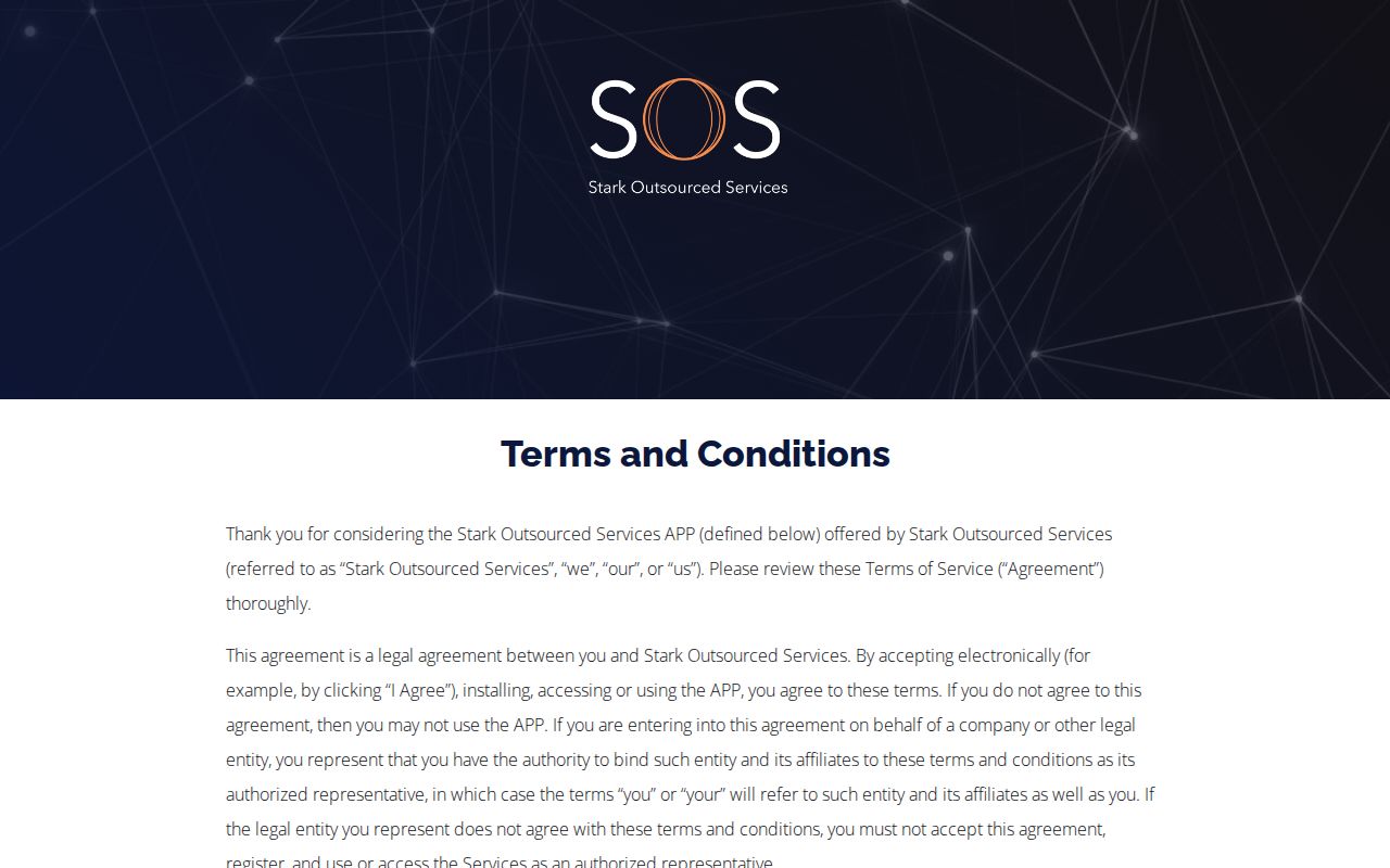 SOS Terms & Conditions